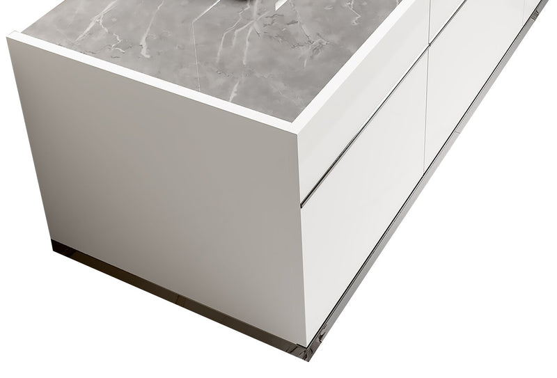 Marla 47\" Modern TV Stand with Storage and Cable Management for TVs up to 50\"- White