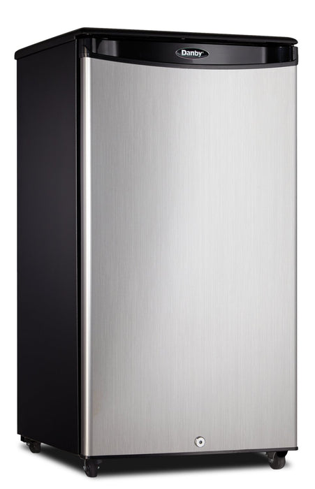 Danby 18.5\" 3.3 Cu. Ft. Single-Door Outdoor Mini Fridge - Spotless Steel - DAR033A1BSLDBO