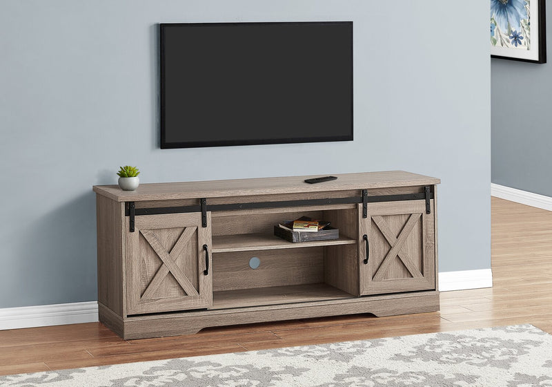 Marston 60\" Modern TV Stand with Storage and Cable Management for TVs up to 65\"- Dark Taupe