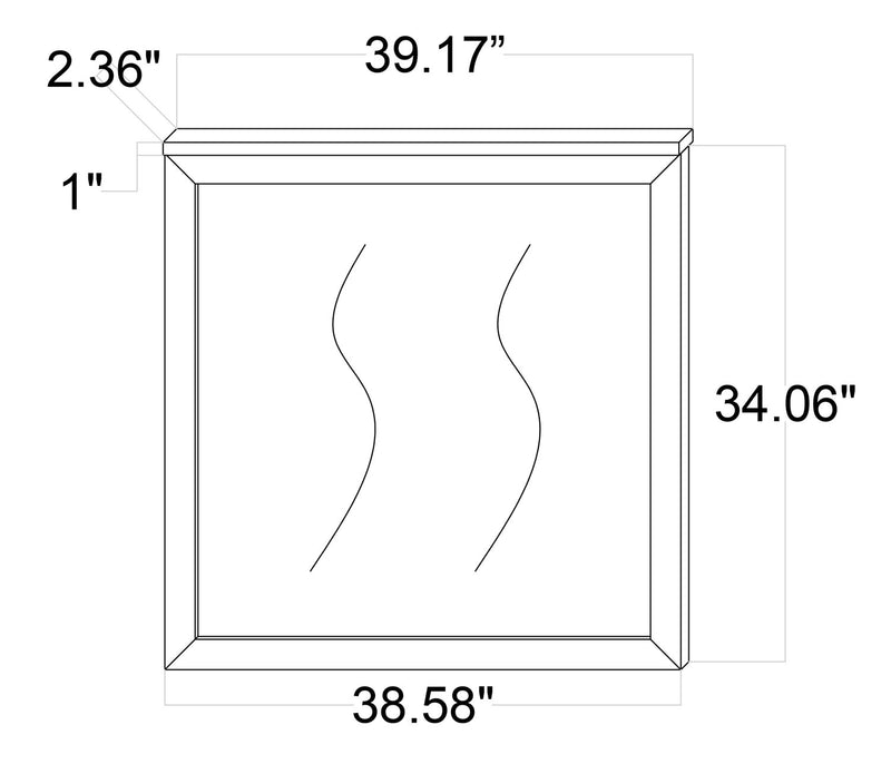 Zoey Bedroom Dresser Mirror - Two-tone White & Brown
