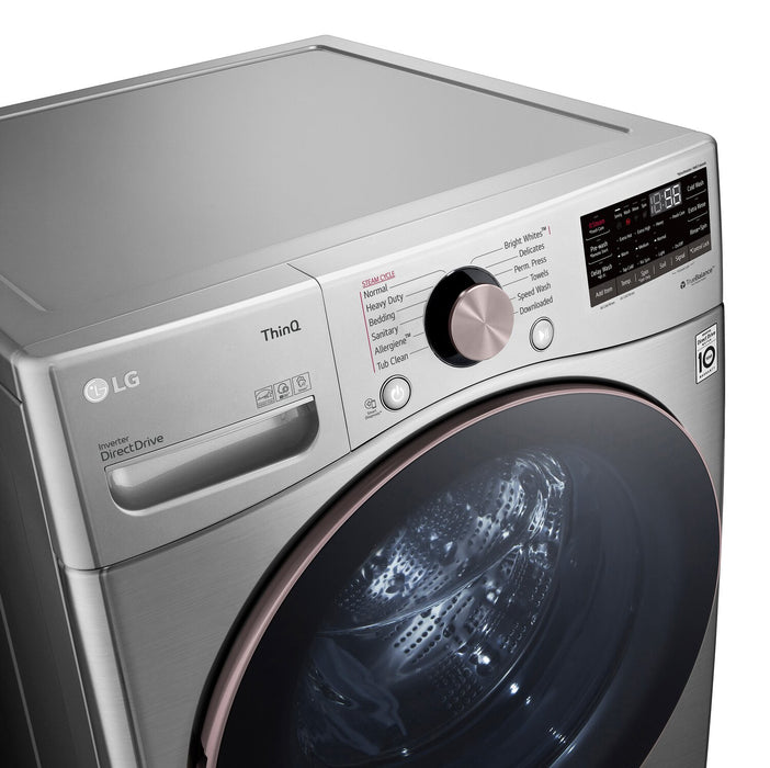 LG 5.2 Cu. Ft. Smart Front-Load High-Efficiency Steam Washer - Graphite Steel - Stackable - WM3850HVA