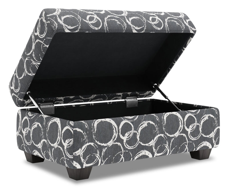 Made in Canada Customizable Sofa Lab The Trunk 39\" Fabric Storage Ottoman - Heather Multicolour