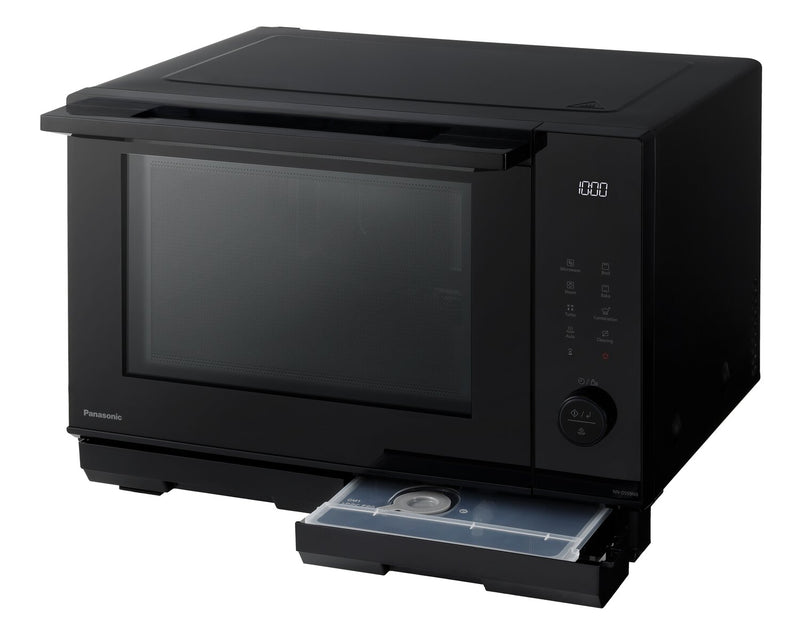 Panasonic 1 Cu. Ft. Countertop Microwave with Combination Steam Oven and Large Area Flat Cavity - Black - NNDS59NB