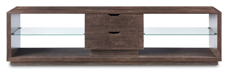 Alex 84\" Modern TV Stand with Storage and Cable Management for TVs up to 90\"- Walnut Oak