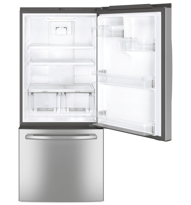 GE 30\" 20.9 Cu. Ft. Bottom-Mount Refrigerator - Stainless Steel Fingerprint Resistant  - GDE21DYRKFS