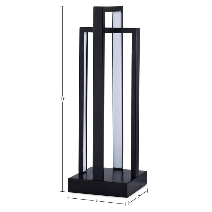 Kieran 21\" Black LED Table Lamp