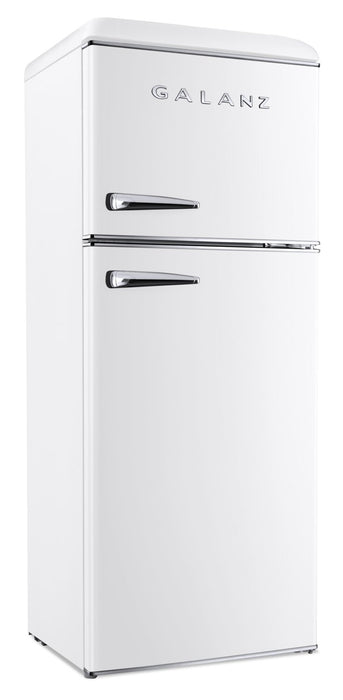 Galanz 23.7\" 12 Cu. Ft. Top-Mount Refrigerator - Milkshake White - GLR12TWEEFR