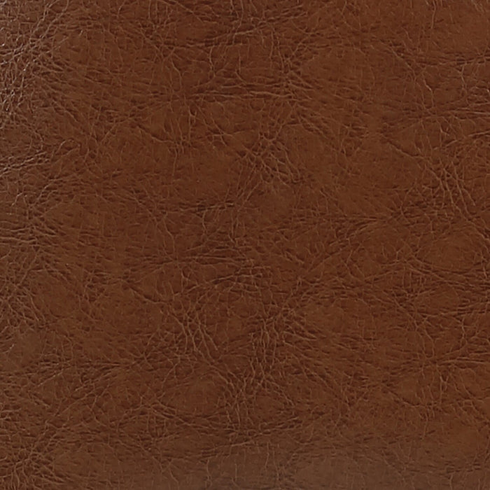 Elijah Dining Chair with Vegan Leather Fabric, Metal - Brown