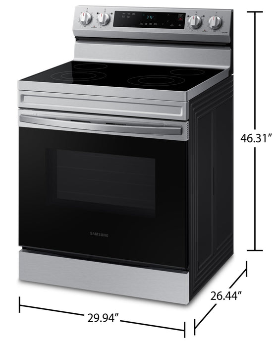 Samsung 6.3 Cu. Ft. Smart Electric Free Standing Range with Steam Clean - Stainless Steel - NE63A6111SS/AC
