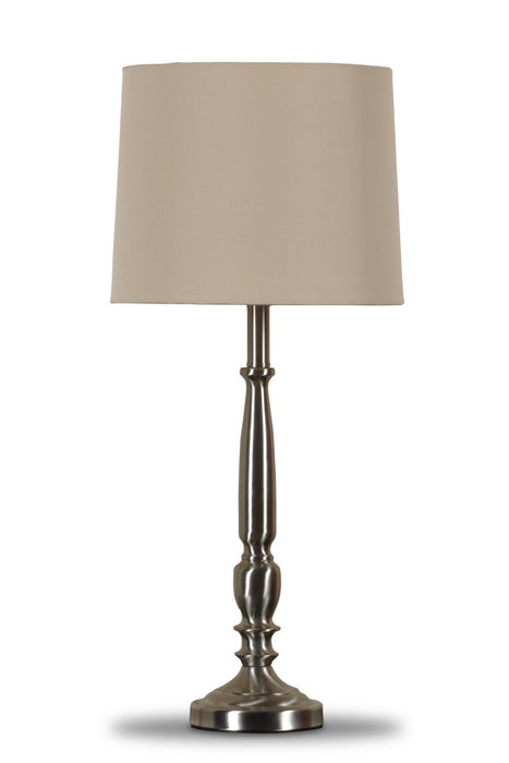 Samson 24.5\" Traditional Brushed Nickel Table Lamp