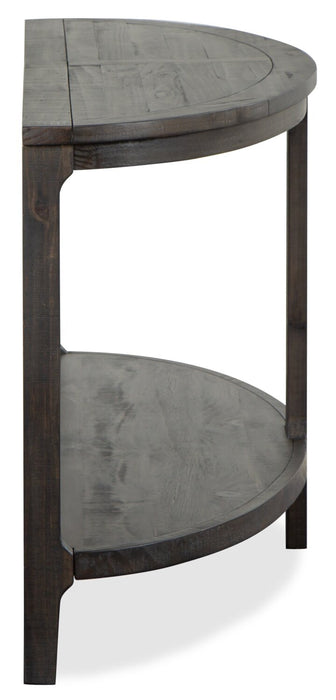 Axl 55\" Traditional Sofa Table with Shelf - Dark Grey-Brown Wood