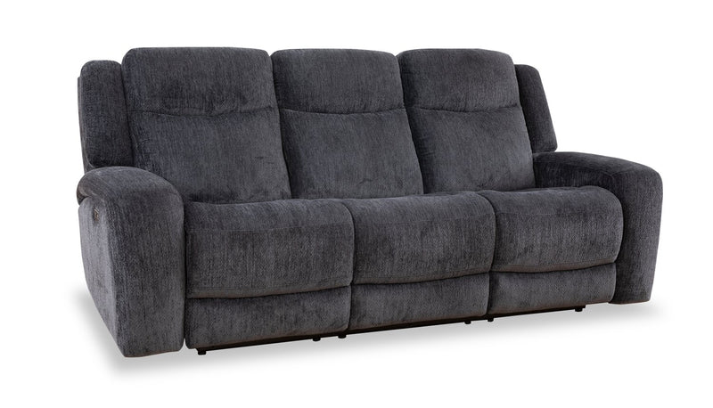 Atlantis 90\" Fabric Zero Gravity Power Reclining Sofa - Dark Grey 