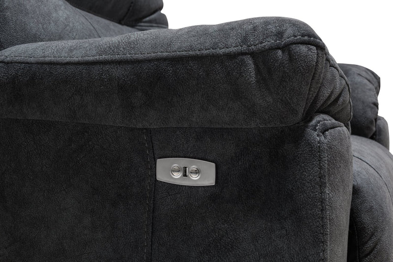 Made in Canada Gybson 38\" Fabric Power Reclining Chair - Graphite Grey