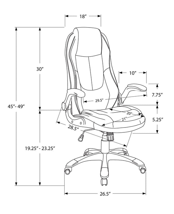 Masao 29.5\" Executive Office Chair - Black 