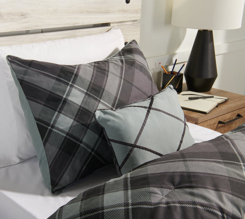 William 4-Piece Full/Queen Comforter Set - Grey