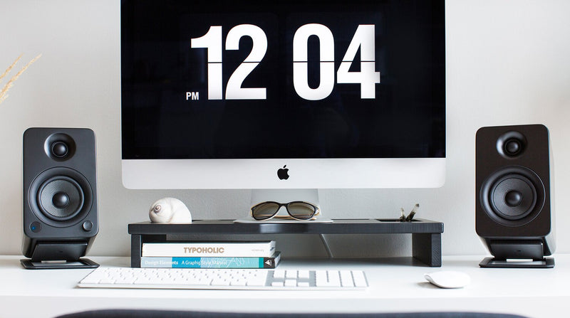 Kanto S4 Desktop Speaker Stands for Midsize Speakers, Black - S4