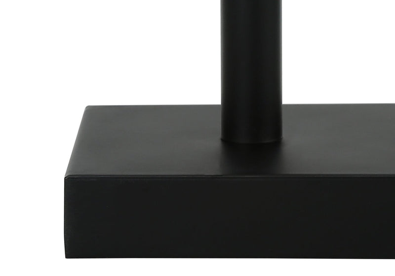 17\" Black Metal 2-Piece Set, with Two Table Lamps and USB Charging