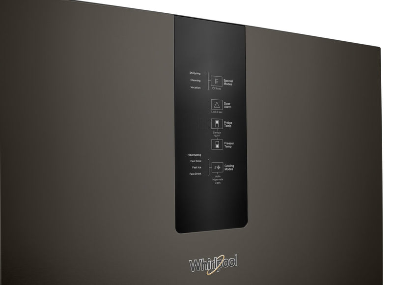 Whirlpool 24\" 12.9 Cu. Ft. Bottom-Mount Refrigerator - Black Stainless Finish - WRB543CMJV