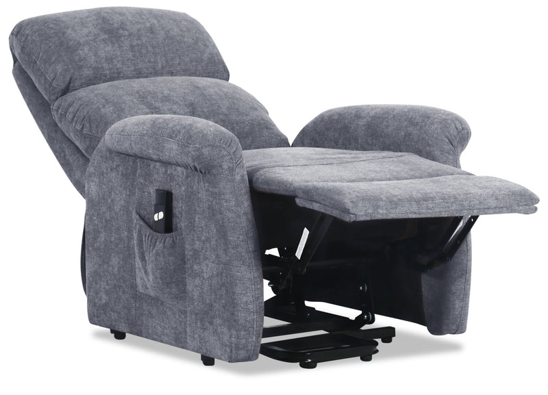 Ruben 32\" Chenille Fabric Power Lift Reclining Chair - Grey