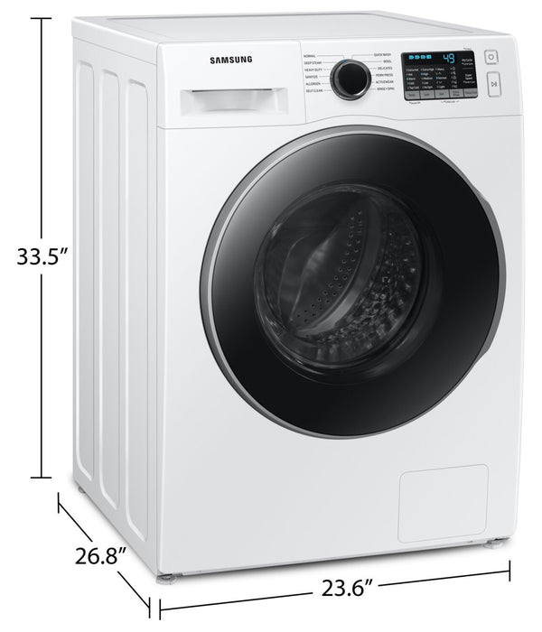 Samsung 24\" 2.9 Cu. Ft. Front-Load Steam Washer - White - Stackable - WW25B6800AW/AC
