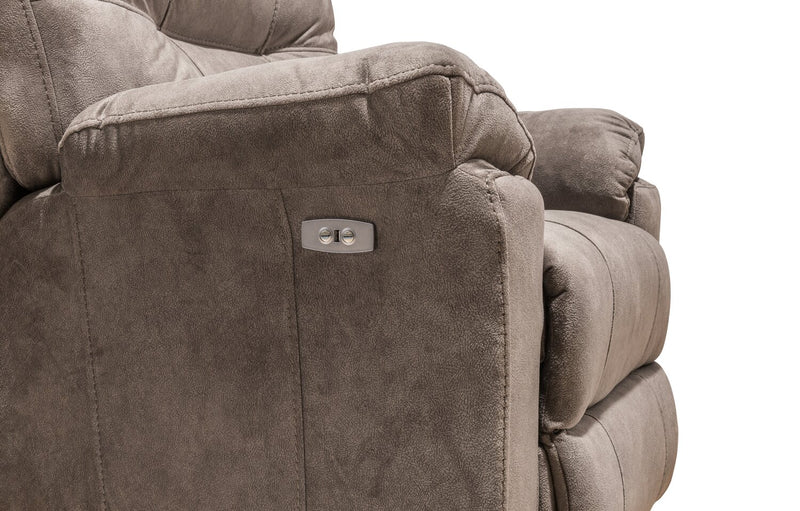 Made in Canada Gybson 38\" Fabric Power Reclining Chair - Latte Brown