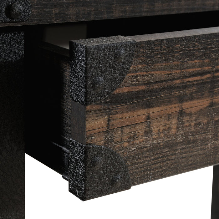 Lewis 47.78\" Office Desk with 2-Drawers - Carbon Oak 