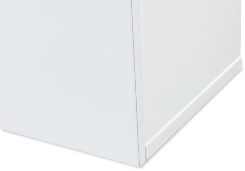 Adam 68\" Modern TV Stand with Storage and Cable Management for TVs up to 75\"- White