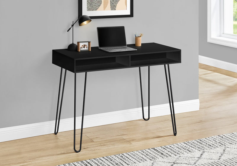 Ezra 40\" Office Desk with Cubbyholes- Black