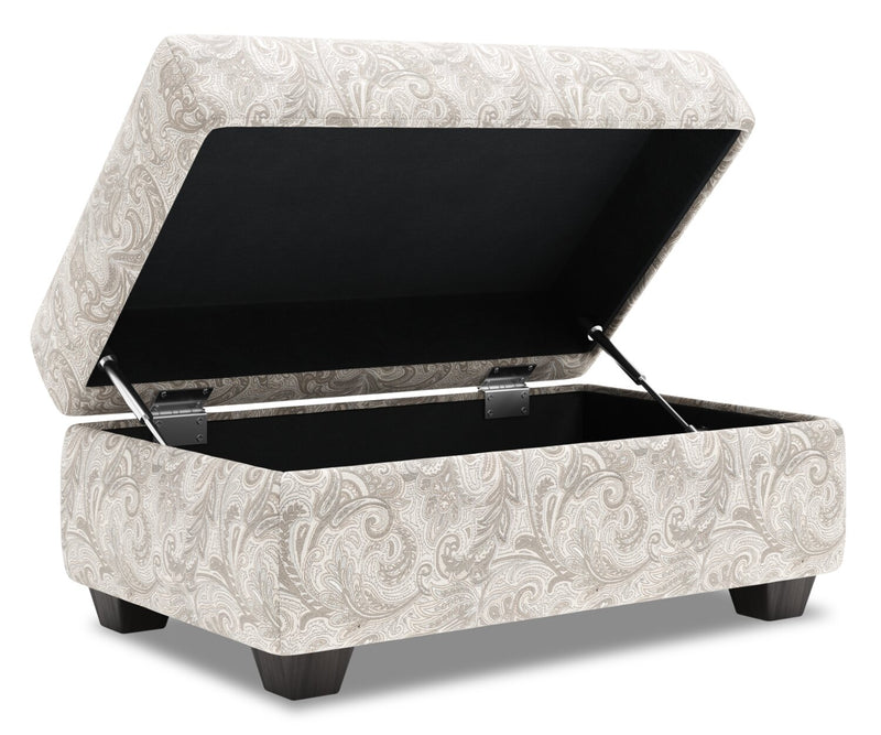 Made in Canada Customizable Sofa Lab The Trunk 39\" Fabric Storage Ottoman - Dove Grey