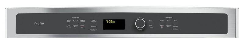 Profile 30\" 6.7 Cu. Ft. Electric Wall Oven and Microwave with True European Convection - Stainless - PT7800SHSS