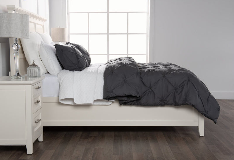 Brianna Dark Grey 3-Piece King Comforter Set