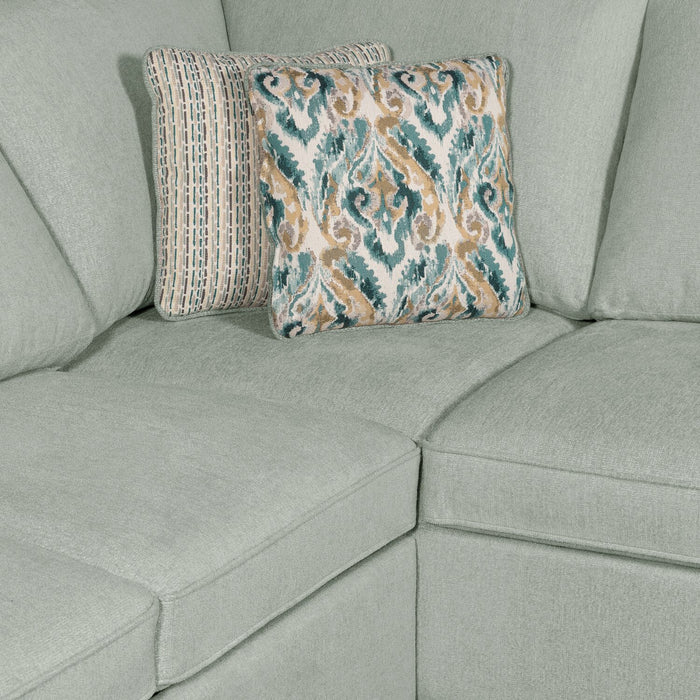 Scott Living Haven 2-Piece Left-Facing Chenille Fabric Sectional - Seafoam Blue