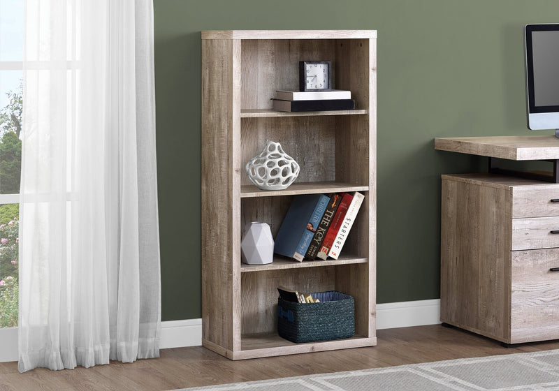 Slade 23.75\" 4-Shelf Bookcase - Taupe