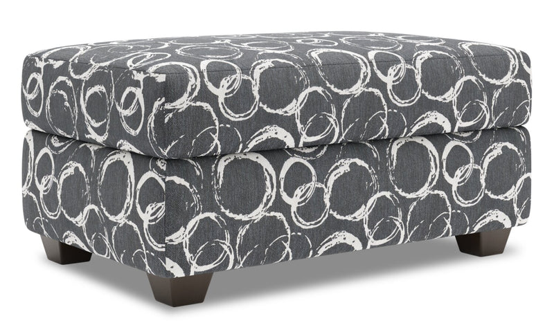 Made in Canada Customizable Sofa Lab The Trunk 39\" Fabric Storage Ottoman - Heather Multicolour