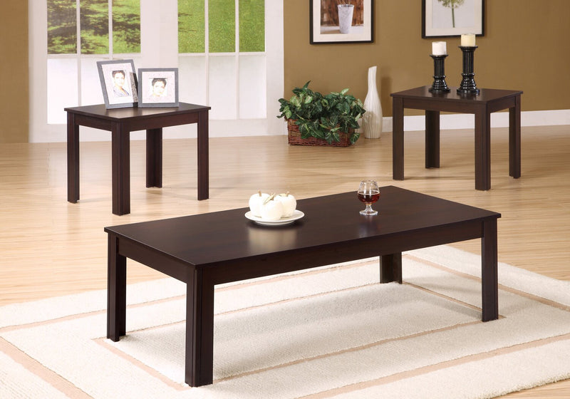 Kiana 44\" Modern 3-Pack Coffee + 2 End Tables - Espresso 