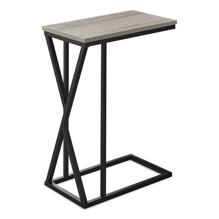 Leila 10.25\" C-Shaped Chairside Table - Grey