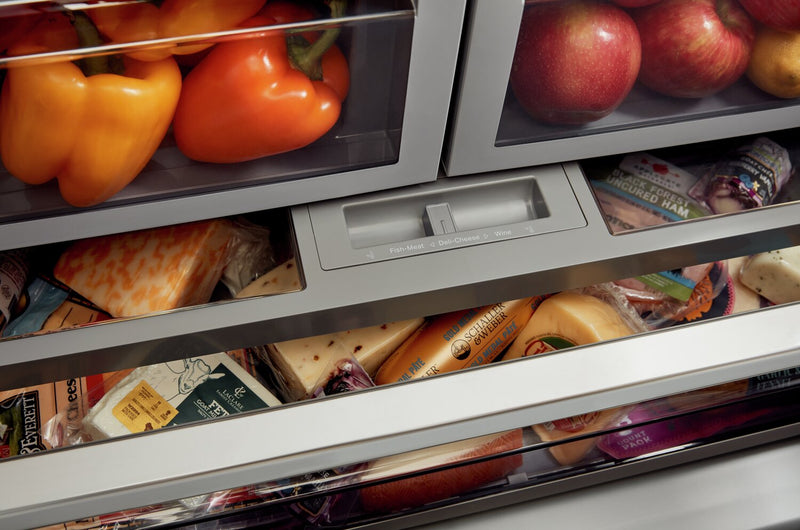 KitchenAid 36\" 26.8 Cu. Ft. French-Door Refrigerator - Stainless Steel with PrintShield™ Finish - KRFF577KPS