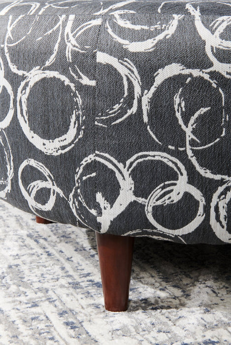 Made in Canada Customizable Sofa Lab The Curve 31\" Fabric Ottoman - Heather Multicolour