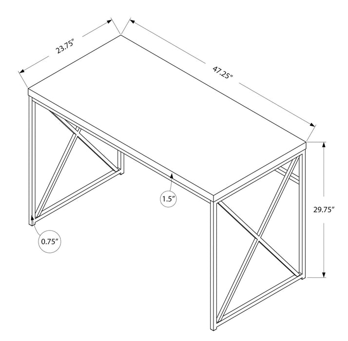 Paxton 47.25\" Office Desk - Dark Taupe 
