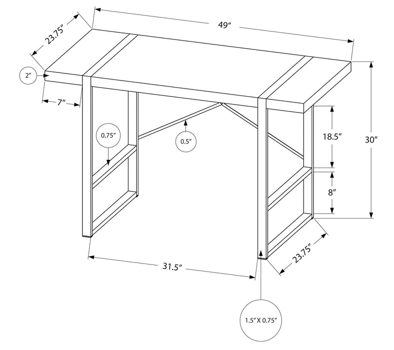 Avery 49\" Office Desk - Black