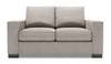Made in Canada Customizable Sofa Lab Track  62\" Linen-Look Fabric Loveseat with Track Arms - Pax Slate Grey
