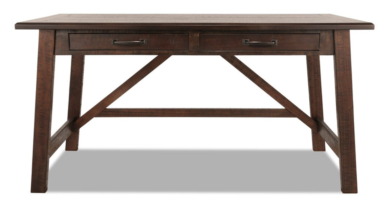 Baldridge 60\" Office Desk with 2-Drawers - Rustic Brown