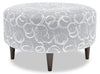 Made in Canada Customizable Sofa Lab The Curve 31\" Fabric Ottoman - Alloy Multicolour
