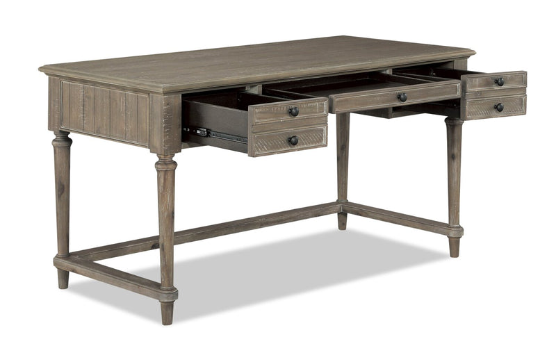 Winston 58\" Writing Office Desk with 3-Drawers - Light Brown Driftwood