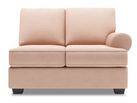 Sofa Lab Roll RAF Loveseat - Pax Rose 