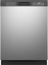 GE 24\" 59 dBA Built-In Front-Control Dishwasher with Piranha Hard Food Disposer - Stainless - GDF510PSRSS