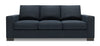Made in Canada Customizable Sofa Lab Track 85\" Linen-Look Fabric Sofa Bed with Track Arms -  Luna Sailor Blue