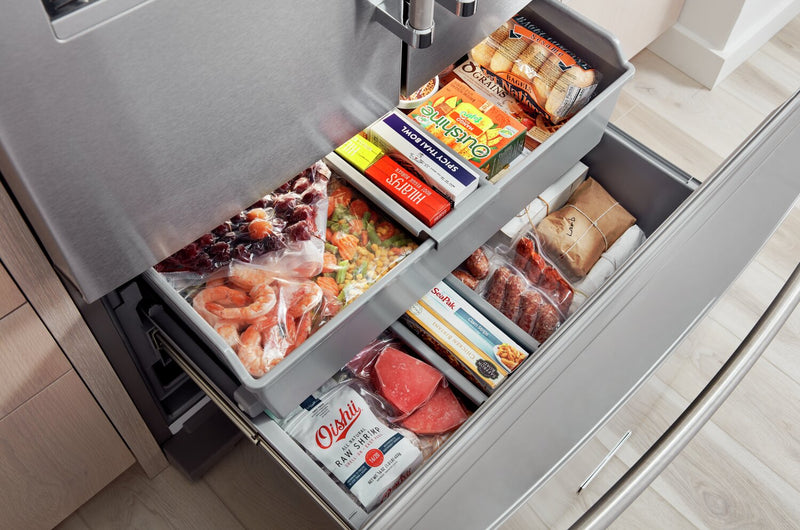 KitchenAid 36\" 26.8 Cu. Ft. French-Door Refrigerator - Stainless Steel with PrintShield™ Finish - KRFF577KPS