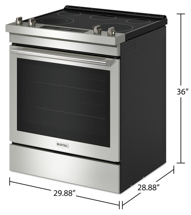 Maytag 6.4 Cu. Ft. Electric Range with Air Fry and AquaLift® - Fingerprint Resistant Stainless Steel - YMES8800PZ
