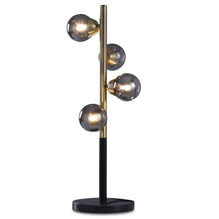 Bennie 25.75\" 4-Light Black and Gold Table Lamp
